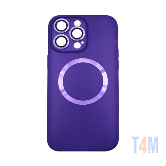 Capa Magnética com Lente de Câmara para Apple iPhone 14 Pro Max Roxo